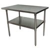Bk Resources Work Table 16/304 Stainless Steel With Galvanized Undershelf 48"Wx36"D CTT-4836